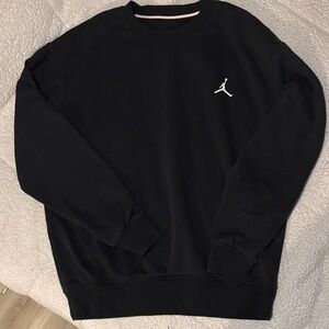 Jordan Black Crewneck Sweatshirt with White Jumpman